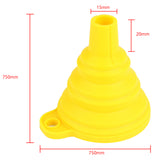 Maxbell Folding Retractable Funnel Household Silicone Oil Leak Kitchen Small Liquid Yellow