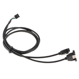 Maxbell Dual 2 USB 2.0 Type A Female to 9 Pin Motherboard Adapter Mainboard Cable
