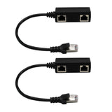 Maxbell 2pcs 1 to 2 Socket LAN Ethernet Network RJ45 Plug Splitter Extender Adapter