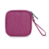 Maxbell Protective Headphone USB Cable U Disk Card Storage Zipper Bag Case Pink