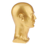 Maxbell Male Mannequin Manikin Head Glasses Caps Wigs Jewelry Display Stand Model Gold