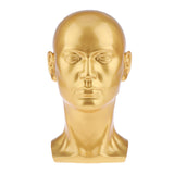 Maxbell Male Mannequin Manikin Head Glasses Caps Wigs Jewelry Display Stand Model Gold