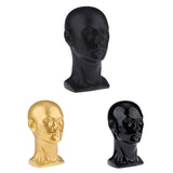 Maxbell Male Mannequin Manikin Head Glasses Caps Wigs Jewelry Display Stand Model Gold