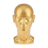 Maxbell Male Mannequin Manikin Head Glasses Caps Wigs Jewelry Display Stand Model Gold