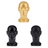 Maxbell Male Mannequin Manikin Head Glasses Caps Wigs Jewelry Display Stand Model Gold