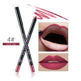 Maxbell Matte Metallic Makeup Lip Gloss Liquid Lipstick Non-sticky Lip Liner Pen Set #B