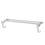 Maxbell Bathroom Wall Mounted Double Towel Rail Rack Holder Bar with Hooks 60cm(24")