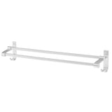 Maxbell Bathroom Wall Mounted Double Towel Rail Rack Holder Bar with Hooks 60cm(24")