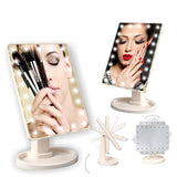 Maxbell 22 LED Lighted Touch Screen Beauty Vanity Makeup Cosmetic Desk Mirror Black