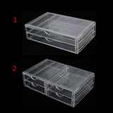 Maxbell Acrylic Jewelry Makeup Cosmetic Organizer Case Display Holder Box 2 Drawers