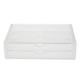 Maxbell Acrylic Jewelry Makeup Cosmetic Organizer Case Display Holder Box 2 Drawers