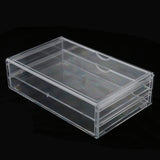 Maxbell Acrylic Jewelry Makeup Cosmetic Organizer Case Display Holder Box 2 Drawers