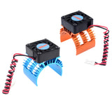 Maxbell Motor Heat Sink & Cooling Fan for 1/10 RC Car 540/550 3650/3660 Motor Orange