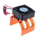 Maxbell Motor Heat Sink & Cooling Fan for 1/10 RC Car 540/550 3650/3660 Motor Orange