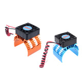 Maxbell Motor Heat Sink & Cooling Fan for 1/10 RC Car 540/550 3650/3660 Motor Orange