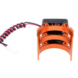 Maxbell Motor Heat Sink & Cooling Fan for 1/10 RC Car 540/550 3650/3660 Motor Orange