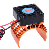 Maxbell Motor Heat Sink & Cooling Fan for 1/10 RC Car 540/550 3650/3660 Motor Orange
