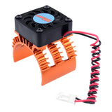 Maxbell Motor Heat Sink & Cooling Fan for 1/10 RC Car 540/550 3650/3660 Motor Orange
