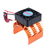 Maxbell Motor Heat Sink & Cooling Fan for 1/10 RC Car 540/550 3650/3660 Motor Orange