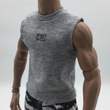 Maxbell 1/6 Scale Men's Vest Tank Top for 12 inch Male Action Figure Accessory Gray