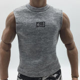 Maxbell 1/6 Scale Men's Vest Tank Top for 12 inch Male Action Figure Accessory Gray