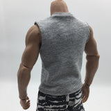 Maxbell 1/6 Scale Men's Vest Tank Top for 12 inch Male Action Figure Accessory Gray