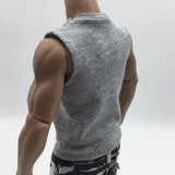 Maxbell 1/6 Scale Men's Vest Tank Top for 12 inch Male Action Figure Accessory Gray