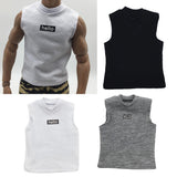 Maxbell 1/6 Scale Men's Vest Tank Top for 12 inch Male Action Figure Accessory White