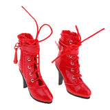 Maxbell 1/6 Scale PU High Heel Shoes for Female 12" Action Figure Accessories Red