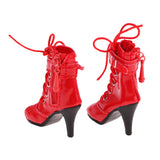 Maxbell 1/6 Scale PU High Heel Shoes for Female 12" Action Figure Accessories Red