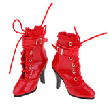 Maxbell 1/6 Scale PU High Heel Shoes for Female 12" Action Figure Accessories Red