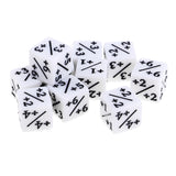 Maxbell Acrylic Dice Family Set 16mm Six-sided Dice for Table Game White