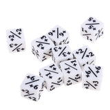 Maxbell Acrylic Dice Family Set 16mm Six-sided Dice for Table Game White