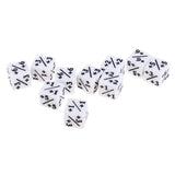 Maxbell Acrylic Dice Family Set 16mm Six-sided Dice for Table Game White