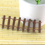 Maxbell Wooden Fence Building Model Handrail for Sand Table Microlandscape Brown