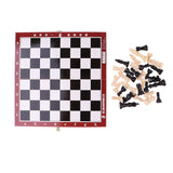 Maxbell Wooden International Chess Portable Folding Chessboard Game Set 21.2x21.2cm