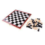 Maxbell Wooden International Chess Portable Folding Chessboard Game Set 21.2x21.2cm