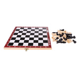 Maxbell Wooden International Chess Portable Folding Chessboard Game Set 21.2x21.2cm