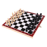 Maxbell Wooden International Chess Portable Folding Chessboard Game Set 21.2x21.2cm