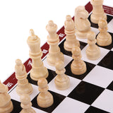 Maxbell Wooden International Chess Portable Folding Chessboard Game Set 21.2x21.2cm