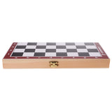 Maxbell Wooden International Chess Portable Folding Chessboard Game Set 21.2x21.2cm