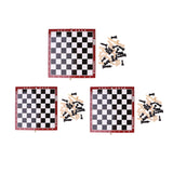 Maxbell Wooden International Chess Portable Folding Chessboard Game Set 21.2x21.2cm