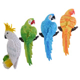 Maxbell Realistic Animal Parrot Figure for Home Garden Statues Lawn Decoration Blue