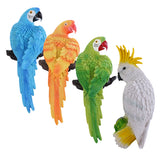 Maxbell Realistic Animal Parrot Figure for Home Garden Statues Lawn Decoration Blue