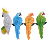 Maxbell Realistic Animal Parrot Figure for Home Garden Statues Lawn Decoration Blue