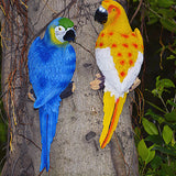 Maxbell Realistic Animal Parrot Figure for Home Garden Statues Lawn Decoration Blue