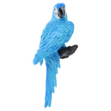 Maxbell Realistic Animal Parrot Figure for Home Garden Statues Lawn Decoration Blue