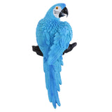 Maxbell Realistic Animal Parrot Figure for Home Garden Statues Lawn Decoration Blue