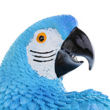 Maxbell Realistic Animal Parrot Figure for Home Garden Statues Lawn Decoration Blue