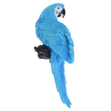 Maxbell Realistic Animal Parrot Figure for Home Garden Statues Lawn Decoration Blue